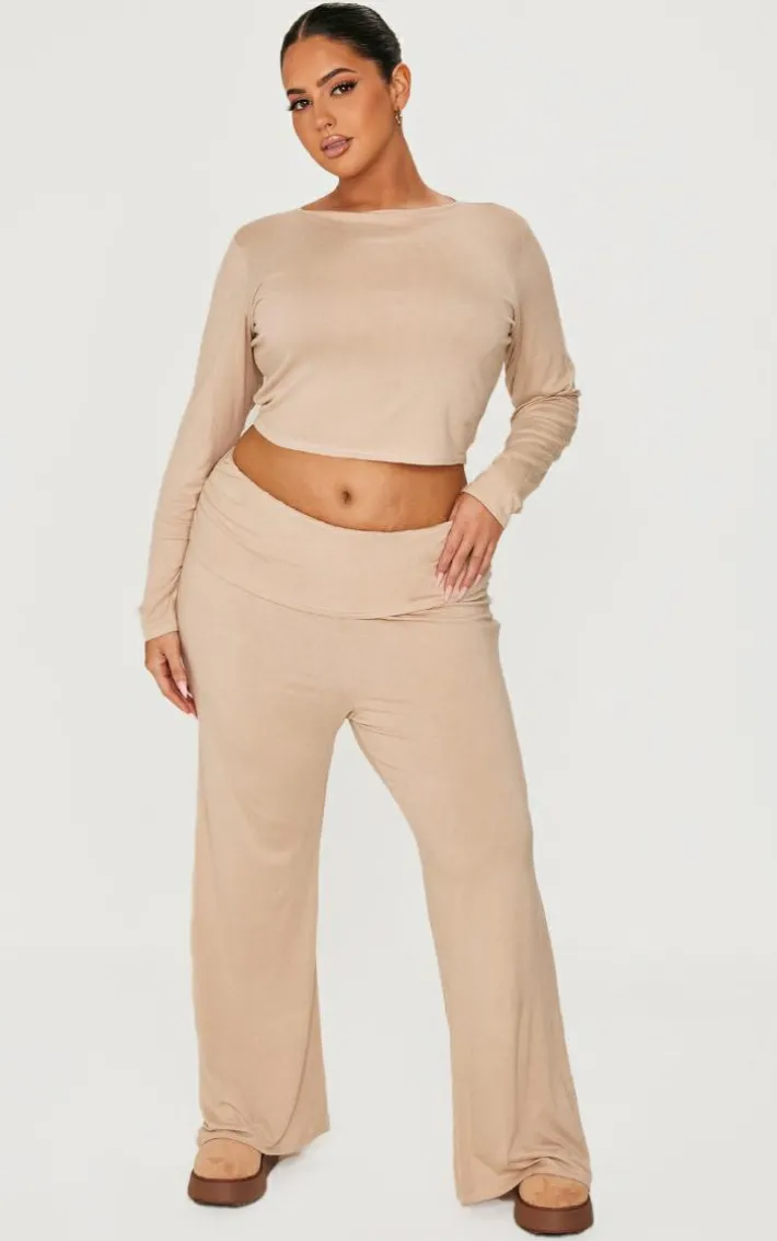 Plus Stone Soft Touch Long Sleeve Top