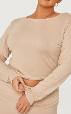 Plus Stone Soft Touch Long Sleeve Top