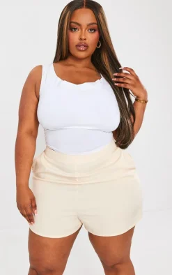 Plus Stone Tailored Shorts