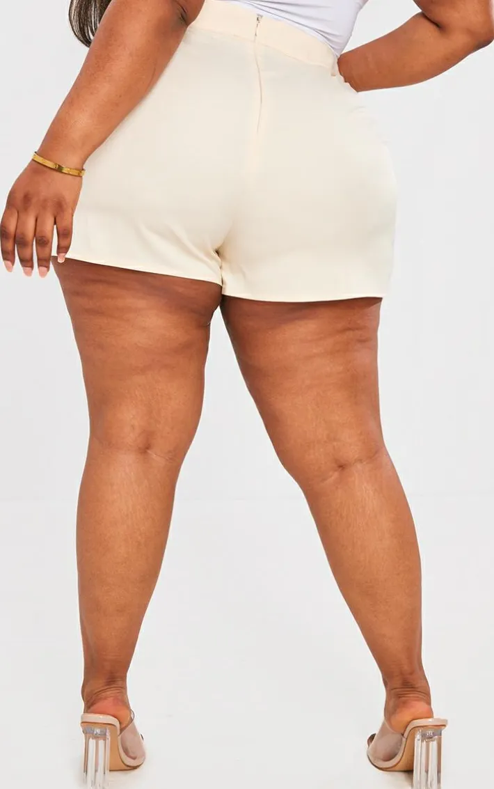 Plus Stone Tailored Shorts