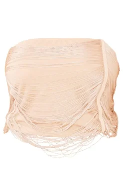 Plus Stone Tassel Bandeau Top