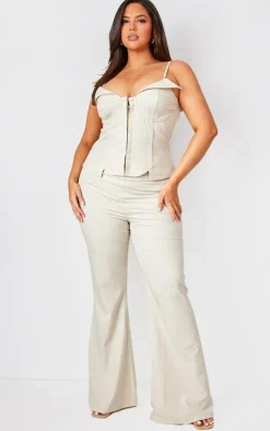 Plus Stone Wide Leg Pant