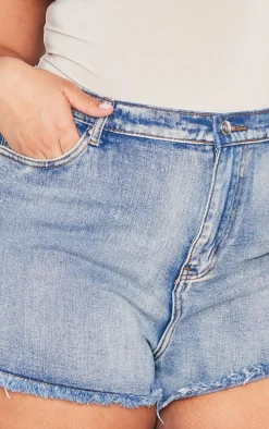 Plus Vintage High Waisted Denim Shorts