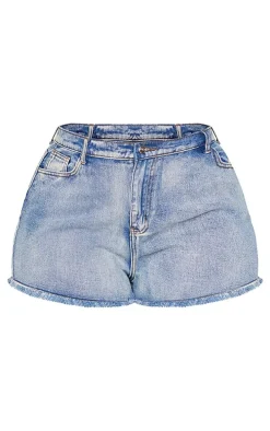 Plus Vintage High Waisted Denim Shorts