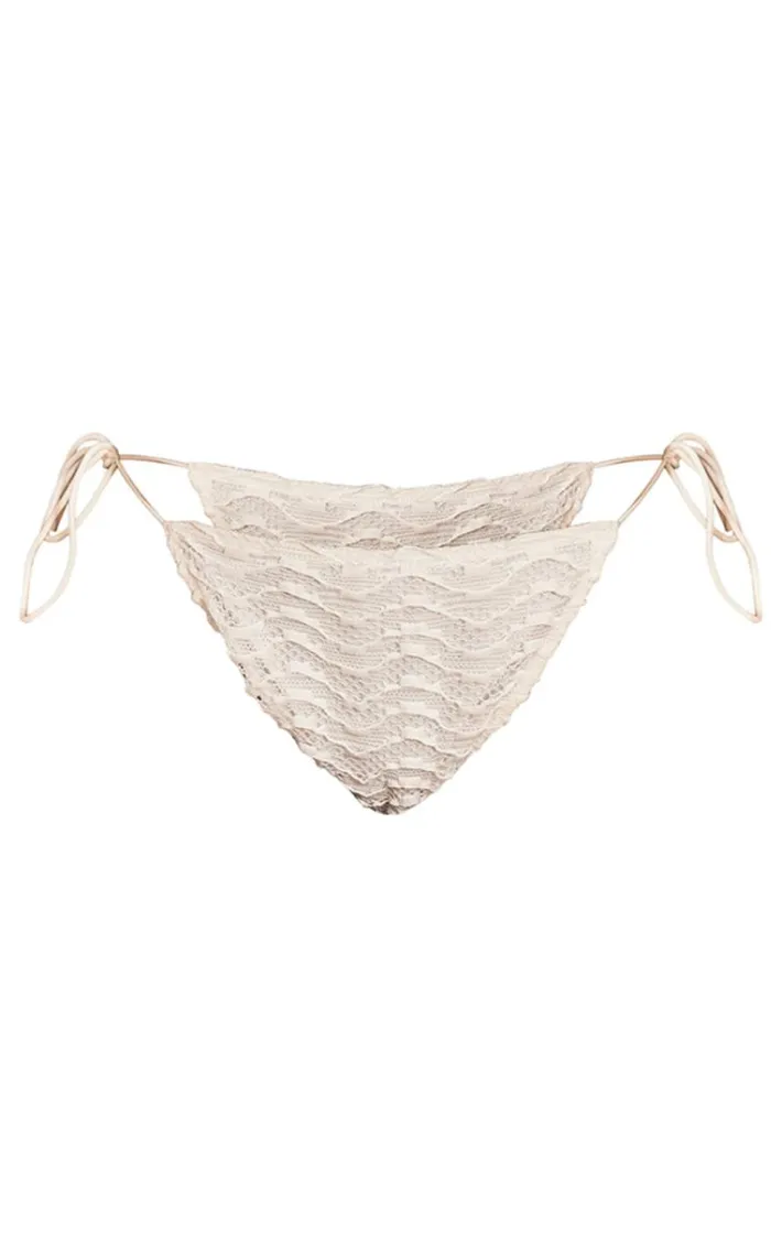 Plus White Crochet Bikini Bottoms