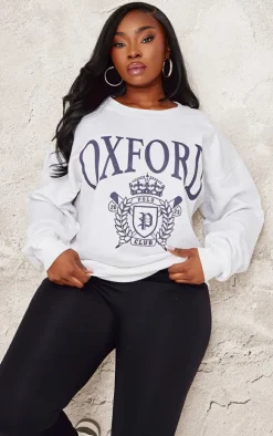 Plus White Oxford Polo Sweat
