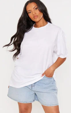 Plus White Riviera Graphic Oversized T Shirt