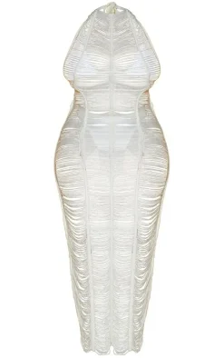 Plus White Tassel Knit Beach Dress