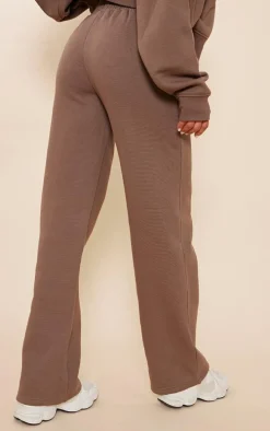 Premium Coffee Printed Straight Leg Sweatpants