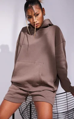 Premium Coffee Sports Academy Puff Print Oversized Hoodie