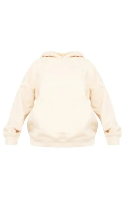 Premium Petite Sand Sports Academy Puff Print Oversized Hoodie