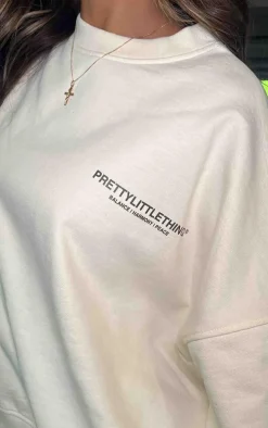 Premium Sand Printed Oversized Boxy Sweatshirt