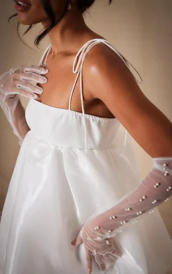 Premium White Chiffon Strappy Mini Dress