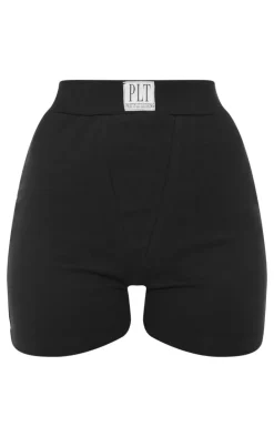 PRETTYLITTLEHTING Black PJ Shorts