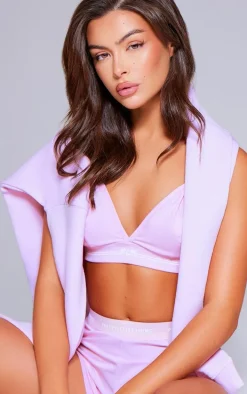 PRETTYLITTLETHING Baby Pink Tape PJ Shorts