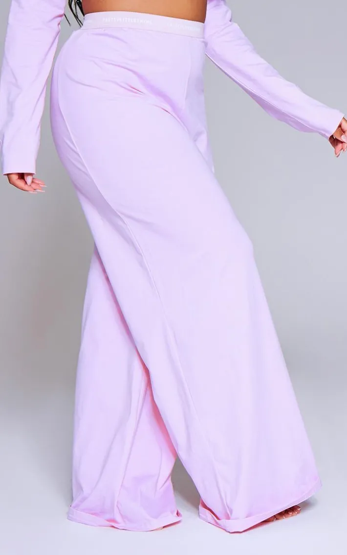 PRETTYLITTLETHING Baby Pink Tape Detail PJ Pants