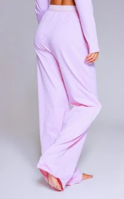PRETTYLITTLETHING Baby Pink Tape Detail PJ Pants