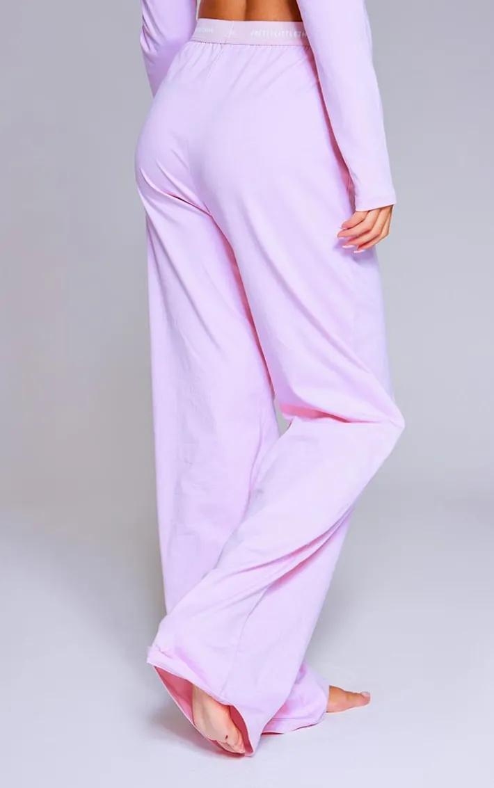 PRETTYLITTLETHING Baby Pink Tape Detail PJ Pants