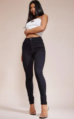 PRETTYLITTLETHING Black 5 Pocket Skinny Jeans