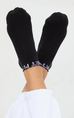 PRETTYLITTLETHING Black 3 Pack Sport Ankle Socks