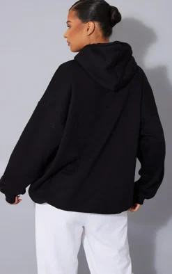 PRETTYLITTLETHING Black 2012 Print Hoodie