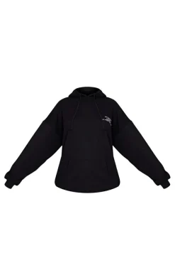 PRETTYLITTLETHING Black 2012 Print Hoodie