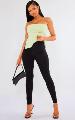 PRETTYLITTLETHING Black Disco Skinny Jeans