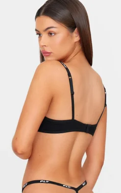 PRETTYLITTLETHING Black Jersey G-String