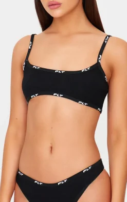 PRETTYLITTLETHING Black Jersey Bralette