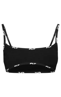 PRETTYLITTLETHING Black Jersey Bralette