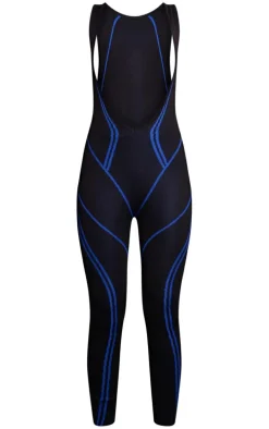 PRETTYLITTLETHING Black Knit Ski Base Layer Unitard