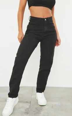 PRETTYLITTLETHING Black Mom Jeans