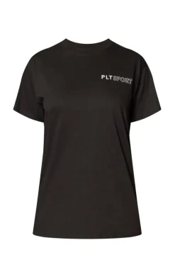 PRETTYLITTLETHING Black Oversized Training T-Shirt
