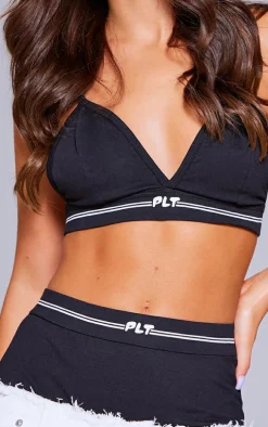 PRETTYLITTLETHING Black Tape High Waist Briefs