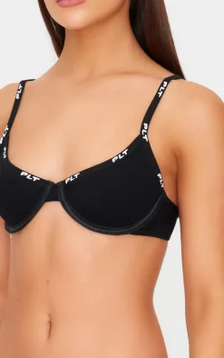 PRETTYLITTLETHING Black Underwired Jersey Bra