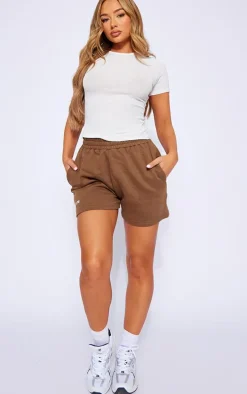 PRETTYLITTLETHING Chocolate Sweat Pocket Shorts