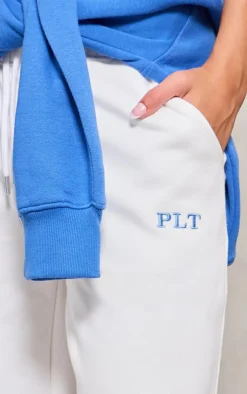 PRETTYLITTLETHING Cream Oversized Low Rise Wide Leg Sweatpants