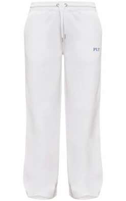 PRETTYLITTLETHING Cream Oversized Low Rise Wide Leg Sweatpants