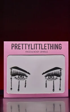 PRETTYLITTLETHING Dripping Clear Crystal Face Gems