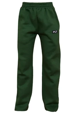 PRETTYLITTLETHING Forest Green Logo Badge Detail Straight Leg Sweatpants