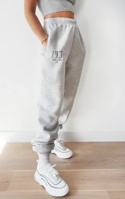 PRETTYLITTLETHING Grey Established Graphic Casual Sweatpants