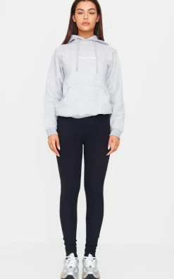 PRETTYLITTLETHING Grey Marl Oversized Sweat Hoodie