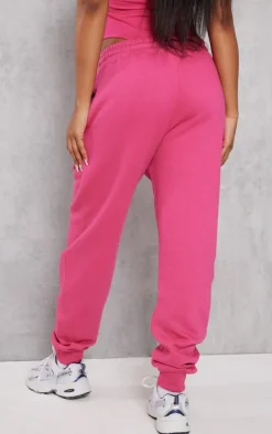 PRETTYLITTLETHING Hot Pink High Waist Cuffed Sweatpant