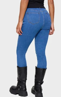 PRETTYLITTLETHING L30 Mid Blue 5 Pocket Skinny Jeans