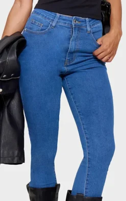 PRETTYLITTLETHING L30 Mid Blue 5 Pocket Skinny Jeans