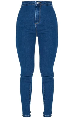 PRETTYLITTLETHING L30 Mid Blue 5 Pocket Skinny Jeans
