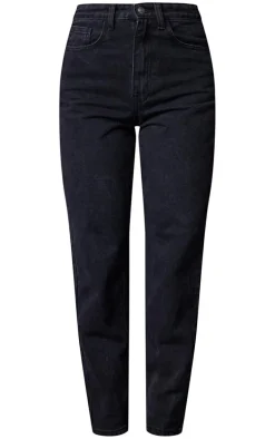 PRETTYLITTLETHING L30 Washed Black Mom Jeans
