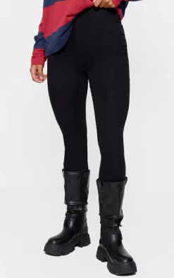 PRETTYLITTLETHING L30 Washed Black Disco Skinny Jeans