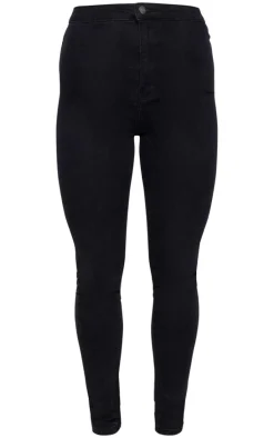 PRETTYLITTLETHING L30 Washed Black Disco Skinny Jeans
