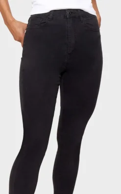 PRETTYLITTLETHING L30 Washed Black 5 Pocket Skinny Jeans